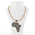 African Gold Pendant "Continent Charm 3D model small image 3