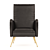 Luxury Turin Leather Chair | Realistic Model 3D model small image 3