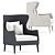 Modern Comfort: Katachi High Lounge Chair 3D model small image 1