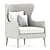Modern Comfort: Katachi High Lounge Chair 3D model small image 4