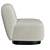 Elsie Cream White Armchair: Sleek Comfort for Your Home 3D model small image 3