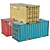 Low Poly Shipping Container Set 3D model small image 5