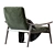 Fynn Saddle Armchair: Sleek Elegance 3D model small image 4