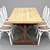 Montmartre Wooden Dining Set 3D model small image 2