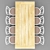 Montmartre Wooden Dining Set 3D model small image 3