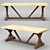 Montmartre Wooden Dining Set 3D model small image 5