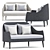 Sleek and Stylish Katachi Sofa 3D model small image 1