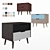 Olson Wood 2-Drawer Bedside Table 3D model small image 2