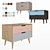 Olson Wood 2-Drawer Bedside Table 3D model small image 3