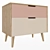 Olson Wood 2-Drawer Bedside Table 3D model small image 5