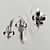 Glamorous Fleur-de-Lis Jewelry 3D model small image 3