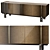 Elegant Oak Sideboard with Brass Accents 3D model small image 1