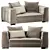 Luxurious Minotti Blazer Sofa 3D model small image 1