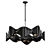 Elegant Rustic Wagon Wheel Chandelier 3D model small image 1