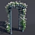 Garden Arch №3 with Climbing Roses - White  Elegant Garden Arch with Climbing Roses 3D model small image 3