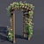 Garden Arch №3 with Climbing Roses - White  Elegant Garden Arch with Climbing Roses 3D model small image 4