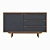 Bruni Black Chest: Stylish and Spacious 3D model small image 2