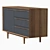 Bruni Black Chest: Stylish and Spacious 3D model small image 3