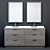 Modern Machinto Double Vanity: Sleek, Functional Design 3D model small image 1