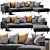 Elegant Meridiani Timothy Kuoio Chaise Lounge 3D model small image 1