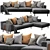 Elegant Meridiani Timothy Kuoio Chaise Lounge 3D model small image 2