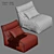 Sunbrella Outdoor Bean Bags: Stylish, Durable Seating 3D model small image 5