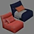 Sunbrella Outdoor Bean Bags: Stylish, Durable Seating 3D model small image 9