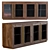 Sleek Glass 4-Door Sideboard 3D model small image 3
