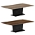 Sleek Metal I-Beam Coffee Table 3D model small image 1