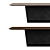 Sleek Metal I-Beam Coffee Table 3D model small image 2