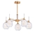 Bronze Cracked Glass Chandelier 3D model small image 1