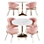 Elegant Kinley Dining Chair Set 3D model small image 1
