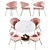 Elegant Kinley Dining Chair Set 3D model small image 2