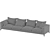 Luxury Andersen Sofa | Polys: 921 601 3D model small image 3