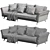 Versatile Flexform Este Sofa 3D model small image 3