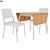 Sleek Bamboo Dining Set 3D model small image 1