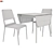 Sleek Bamboo Dining Set 3D model small image 2