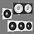Sleek Rotating LED Downlight 3D model small image 1