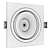 Sleek Rotating LED Downlight 3D model small image 5