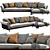Flexform Este Chaise Lounge: Sleek Luxury Relaxation 3D model small image 1