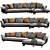 Flexform Este Chaise Lounge: Sleek Luxury Relaxation 3D model small image 2