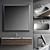 Modern Edge Vanity Unit Set 3D model small image 1