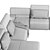 Babouche Modular Sofa: Colorful & Dynamic 3D model small image 5