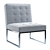 Elegant Ivory Accent Chair 3D model small image 1