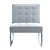 Elegant Ivory Accent Chair 3D model small image 3