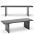 Modern 78" Dining Table Set 3D model small image 5
