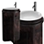 Controstampo Washbasin: Elegant Cristalplant Freestanding Design 3D model small image 2