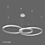 LED Suspension Thor - Modern White Chandelier 3D model small image 1