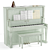 Vintage Piano Decor Set 3D model small image 5