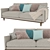 Cozy Comfort: MODDA Soft Sofa 3D model small image 2